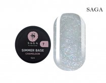 Базове покриття Saga Shimmer Chameleon Base №07 (Білий), 15 мл