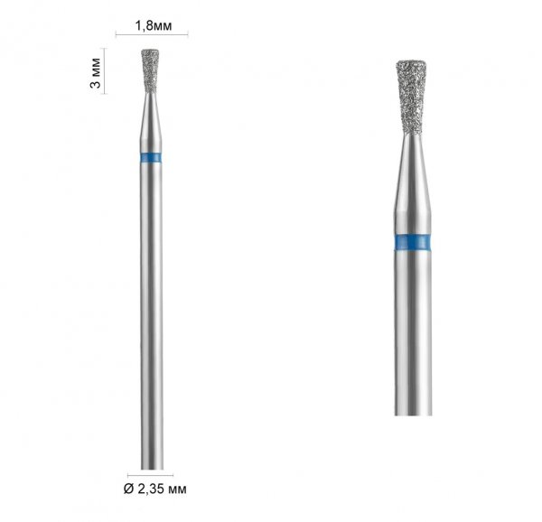 Фреза алмазна 225 (Конус зворотний) розмір 018 DLX - фотография товара. Купить с доставкой в интернет магазине Nailmag 