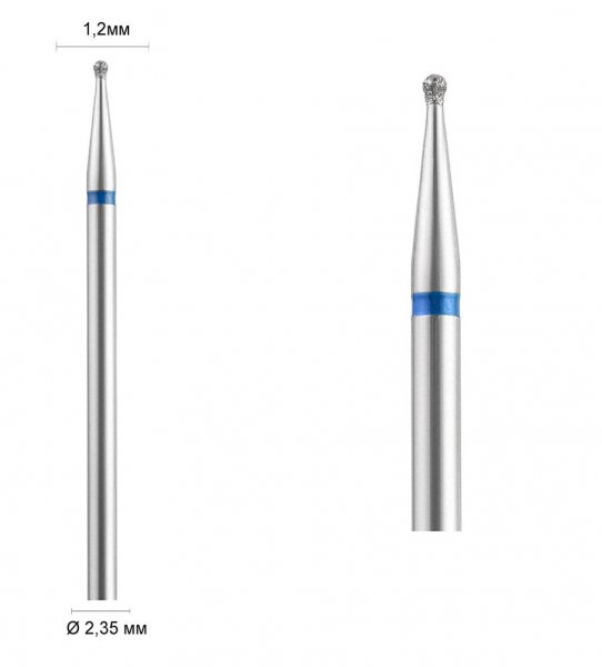 Фреза алмазна 001 (Шарик) розмір 012 DLX - фотография товара. Купить с доставкой в интернет магазине Nailmag 