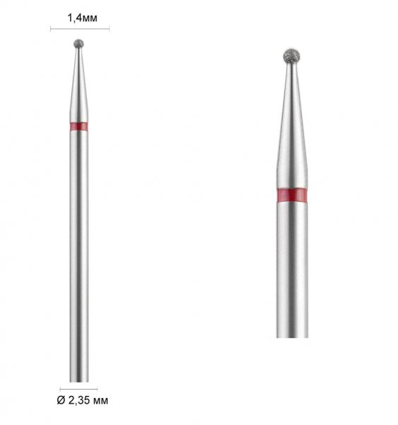 Фреза алмазна 001 (Шарик) розмір 014 DLX - фотография товара. Купить с доставкой в интернет магазине Nailmag 