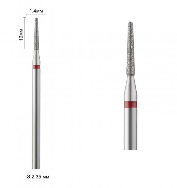 Фреза алмазна 198 (Конус закруглений) розмір 014 DLX - фотография товара. Купить с доставкой в интернет магазине Nailmag 