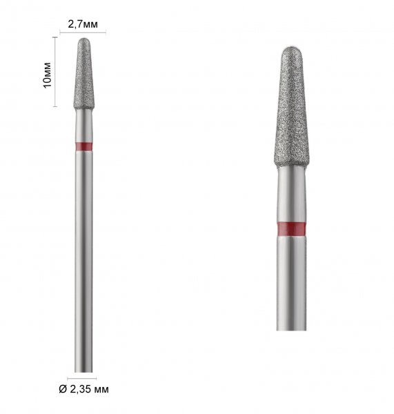 Фреза алмазна 198 (Конус закруглений) розмір 027 DLX - фотография товара. Купить с доставкой в интернет магазине Nailmag 