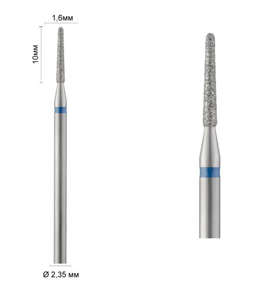 Фреза алмазна 199 (Конус закруглений) розмір 016 DLX - фотография товара. Купить с доставкой в интернет магазине Nailmag 
