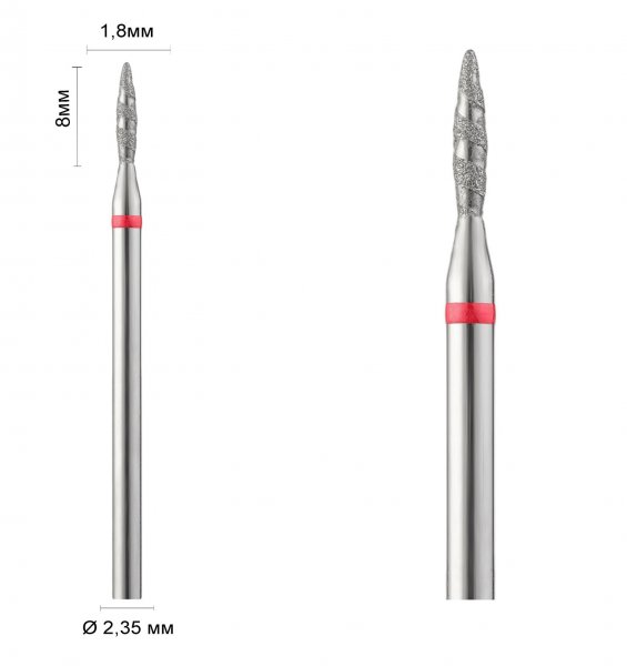 Фреза алмазна 244 ТОРНАДО (тупе Полум'я) розмір 018 DLX, шт - фотография товара. Купить с доставкой в интернет магазине Nailmag 