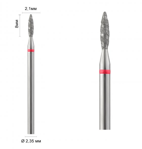 Фреза алмазна 244 ТОРНАДО (тупе Полум'я) розмір 021 DLX, шт - фотография товара. Купить с доставкой в интернет магазине Nailmag 