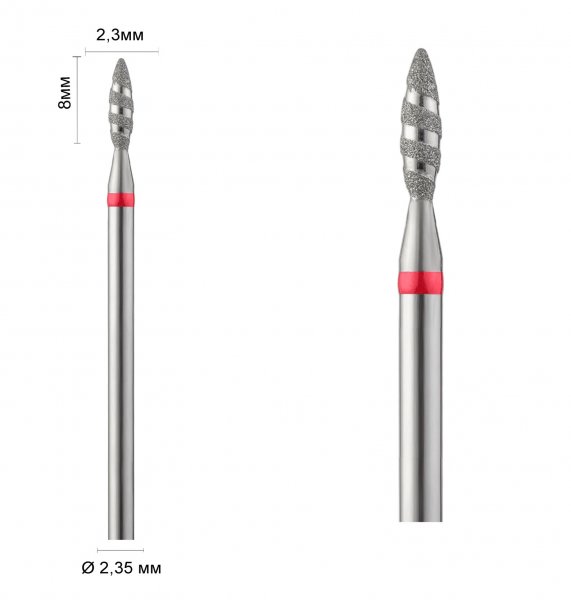 Фреза алмазна 244 ТОРНАДО (тупе Полум'я) розмір 023 DLX, шт - фотография товара. Купить с доставкой в интернет магазине Nailmag 