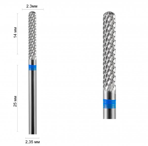 Фреза ціліндр скруглений синій 31230 DLX - фотография товара. Купить с доставкой в интернет магазине Nailmag 