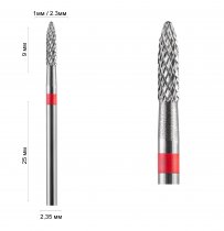 Фреза конус мелкий, красная 22123 DLX