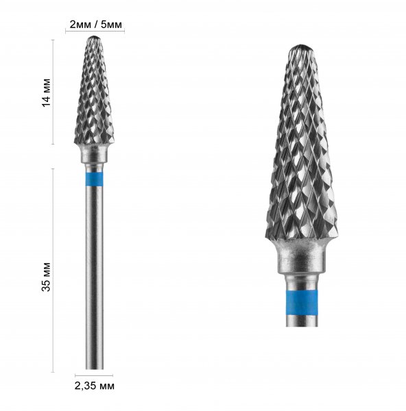 Фреза конус синій 31150 DLX - фотография товара. Купить с доставкой в интернет магазине Nailmag 