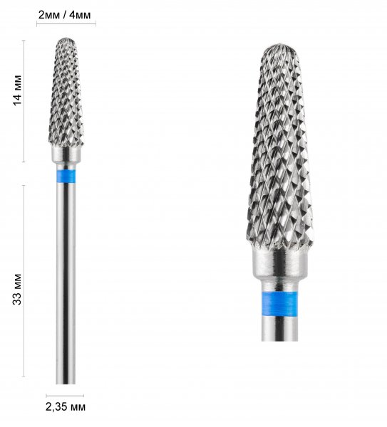 Фреза конус синій 31240 DLX - фотография товара. Купить с доставкой в интернет магазине Nailmag 