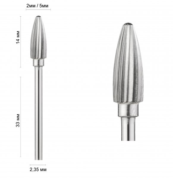 Фреза конус скруглений 50235 DLX - фотография товара. Купить с доставкой в интернет магазине Nailmag 