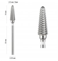 Фреза конус закругленный белая ИРМА 35001 DLX