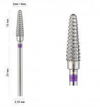 Фреза конус закруглений, фіолетова ІРМА 34003 DLX