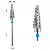 Фреза конус закругленный синий 16005 Хильда DLX