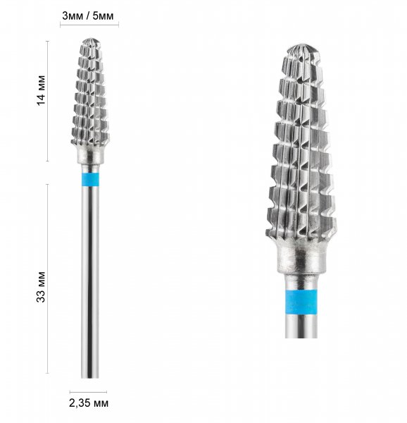 Фреза конус скруглений синій ІРМА 35005 DLX - фотография товара. Купить с доставкой в интернет магазине Nailmag 