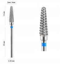 Фреза конус закругленный, синяя ИРМА 34005 DLX
