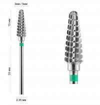 Фреза конус закругленный зеленая ИРМА 35006 DLX