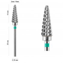 Фреза конус скруглений зелений 16006 Хільда DLX