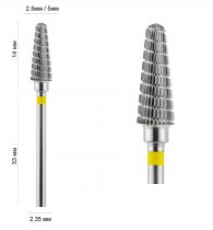 Фреза конус закругленный желтая ИРМА 35002 DLX