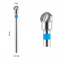 Фреза шар синий 4,0 мм DLX