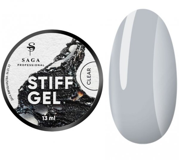 Гель-желе для моделювання Saga Jelly Gel Stiff Clear №1, прозорий, 13мл - фотография товара. Купить с доставкой в интернет магазине Nailmag 