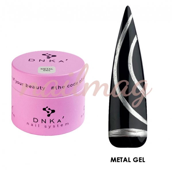 Гель-фарба DNKa' Metal Gel (Срібло), 5мл