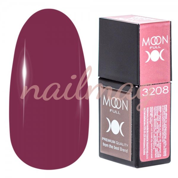 Камуфлююча база Moon Full Amazing Color Base №3208 (Темно-Рожевий), 12мл