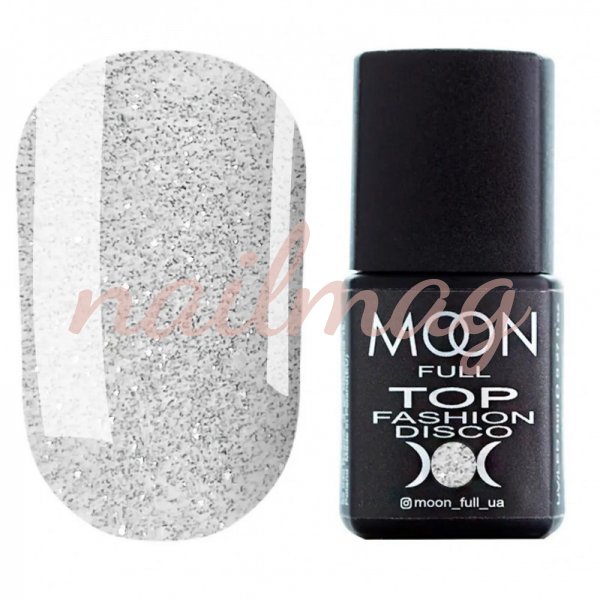 Топове світловідбиваюче покриття Moon Full Top Fashion Disco, 8 мл - фотография товара. Купить с доставкой в интернет магазине Nailmag 