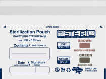 Пакети паперові ProSteril для стерилизації білі, 60х100мм (100 шт/уп)