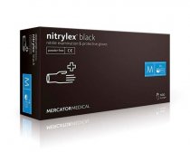 Рукавички нітрилові текстуровані NITRYLEX BLACK (50пар/уп), чорні